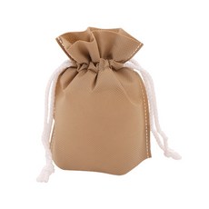 봄91 SYP 不織布立式束口袋 15 x 18 cm, 15入, 米色