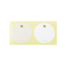 BOM91 BOM 幸運草圓形便條貼紙 2款 240入, 混合顏色, 1套