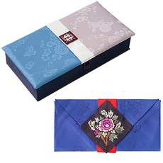 八福商會現金禮金盒 紫色+禮金袋 青色, 混色, 1套