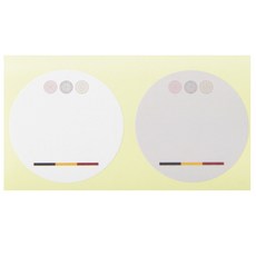 bom91 2款米糕模圖案圓形便條貼紙, 240入, 混色