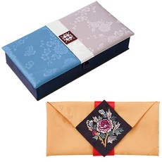 八福商會現金禮金袋 青色+禮金信封袋 金色, 混色, 1套