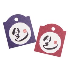 봄91 2종 설데코 라운드사각택 자주 100p + 보라 100p, 혼합 색상, 1세트