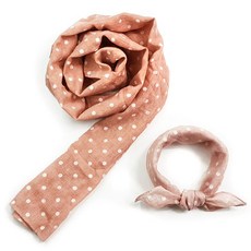 woojooi 兒童輕柔圓點領巾 + 圍巾 2件組