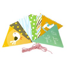 TOCTOC 三角形派對旗幟掛旗 4入, NO1