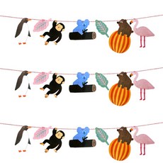 TokTok派對 角色派對三角旗掛飾 3入, NO6