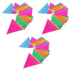 TokTok派對 三角形派對旗幟掛飾 3入, NO34