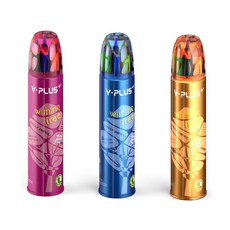 Y-PLUS 彩色鉛筆 Washing Tree Tube PC1104 0 3入 隨機出貨, 12色, 1套
