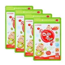 함소아 짜먹는 하마쭈 다래 사과맛, 100g, 4개