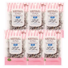 굿데이 고양이 피제이코리아 네츄럴스낵, 멸치, 50g, 6개