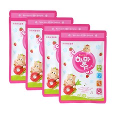 함소아 얼려먹는 하마쭈 딸기맛, 100g, 4개