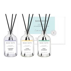 香氛精油和補充瓶 3入+擴香棒 3入, 草本（燈心草留蘭香、檸檬桉樹、薰衣草微風）