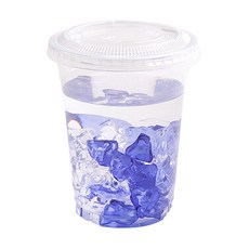 봄91 아이스컵 컵 420ml + 평면형 X타공 뚜껑 세트, 1개, 100세트