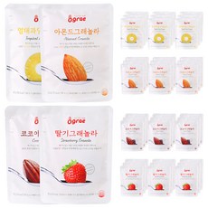 오그래 그래놀라 시리얼 딸기 30g + 아몬드 30g + 코코아 30g + 열대과일 30g 세트, 10세트