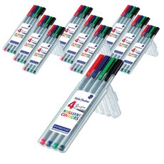 STAEDTLER 施德樓 Triple Plus眼線筆 334 4色組 站立式盒子, 混色, 10套