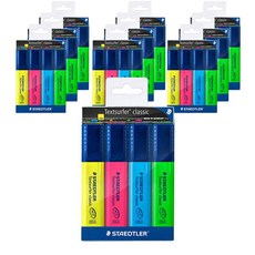STAEDTLER Triplus 364系列Text Surfer Classic Jumbo螢光筆 4色組合, 混色, 10套