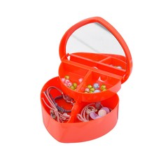 하하NET 베이직하트 액세서리 보관함, 레드, 1개