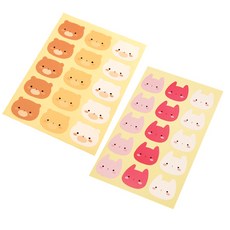 봄91 국산 우사쿠마 얼굴스티커 곰 135p + 토끼 135p, 1세트