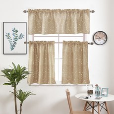 THE ZAKKA Galaxy Star 迷你窗簾, 米色