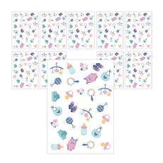 삼육오문방구 오려쓰는 데코스티커, 아기용품02, 10개입