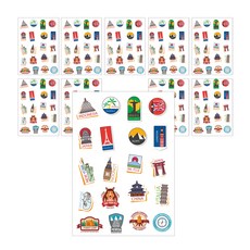 삼육오문방구 오려쓰는 데코스티커, 우표, 10개입