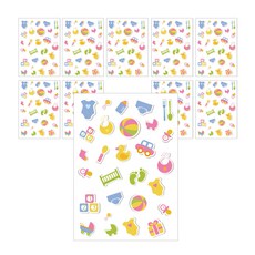 삼육오문방구 오려쓰는 데코스티커, 아기용품01, 10개입