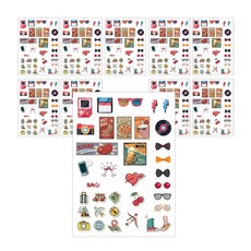 삼육오문방구 오려쓰는 데코스티커, 레트로, 10개입