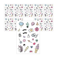 삼육오문방구 오려쓰는 데코스티커, 만화그림, 10개입