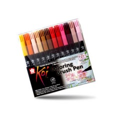 SAKURA 錦鯉塗色筆套組 24 色, 混色, 1套