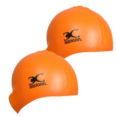 Aquwin 兒童 JPS 泳帽 2入, Orange, 2個