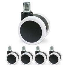 엠파이어 볼트 우레탄 의자바퀴 A11BM12W, 화이트, 5개