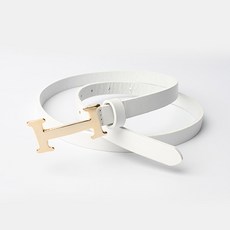 時尚亮點女款H字全皮革腰帶 15mm