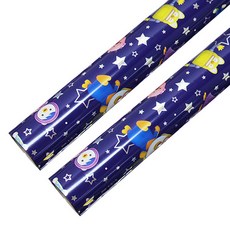 솔로몬샵 뽀로로 비닐롤포장지 대 18m, 군청, 2개입