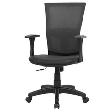 청심의자 센스체어 기본형 메쉬의자 우레탄 바퀴 T1, 블랙