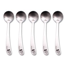 鬍子印花長柄湯匙組, 混色, 單品, 5入