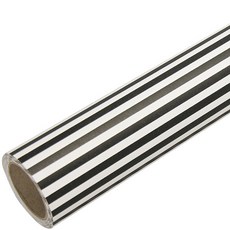 제일 스트라이프 종이 롤포장지 20m, 검정, 1개