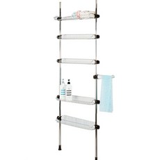 Decozin Gallery 柱式浴室置物架 600 5層, 混合顏色, 1個