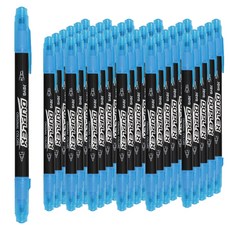 JAVAPEN Duplex Twin 原創螢光筆, 天藍色, 36個