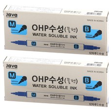 JAVAPEN OHP水性筆 MB, 藍色, 24個