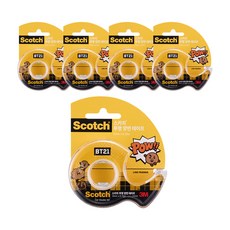 3M Scotch BT21透明雙面膠帶, SHOOKY, 5份