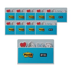 포스트잇 플래그 분류용 종이 670-BT21 블루, 10개