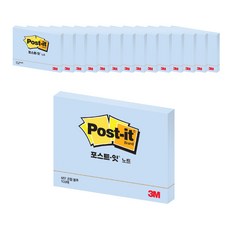 3M Post-it 便利貼 102*76mm 100入, 15件, 奶油藍色