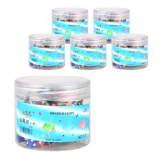 블루마토 집게4 더블클립 NO 107-B 플라스틱케이스 24색 혼합 40p, 19mm, 6세트