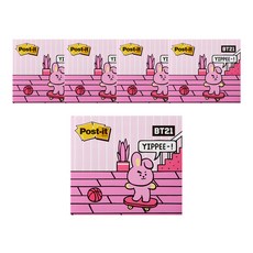 3M Post-it 利貼 強力黏著封面便條紙 BT21, COOKY, 5個