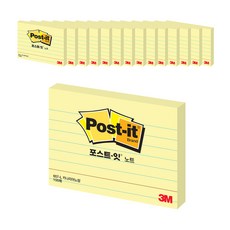 3M Post-it 便利貼 102*76mm 100入, 15件, 黃色的