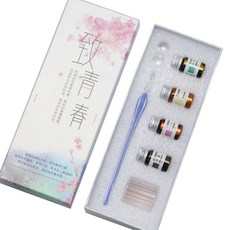 Minittine Mini Jade 水晶復古手工奢華鋼筆 + 4入墨水禮盒組, J