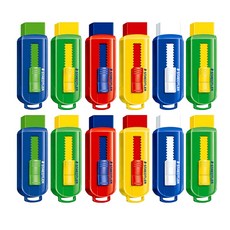 STAEDTLER 滑動橡皮擦彩線體, 隨機發貨, 12入