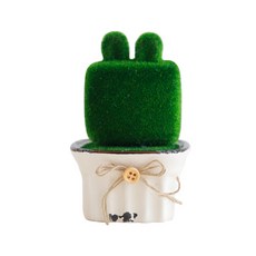 인터팝 단추글래스 인테리어조화 화분 래빗, 1개