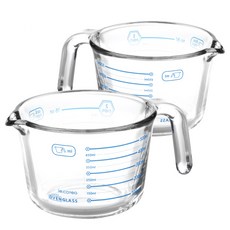 수퍼오븐글라스 아이에코리아 내열유리 멀티 계량컵 2p, 블루, 500ml, 2개