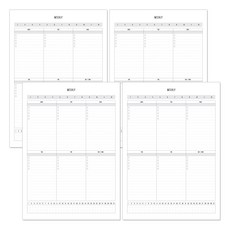 there's A4週計畫本 20張 4入, 混合顏色, 1套