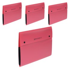 ECO Chungwoon PP 12格文件夾, 粉紅色, 4個